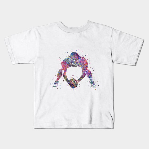 Rugby player Kids T-Shirt by RosaliArt